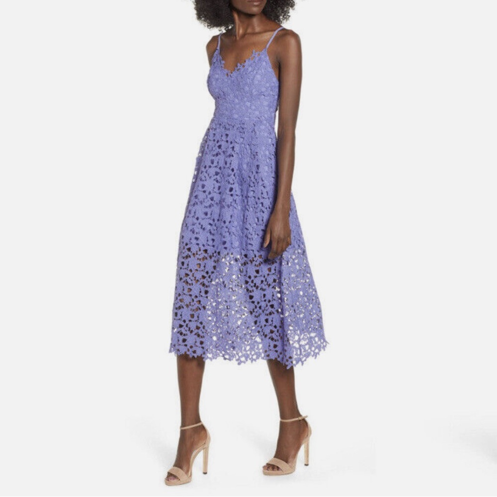 ASTR A Line Lace Midi Dress - Size S